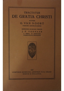 Tractatus de Gratia Christi,1934r.