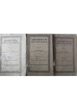 Archiwum teologiczne 3 książki ok 1937 r.