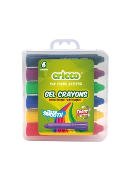 Kredki Żelowe Twist Cricco 6-Kol.Kaseta