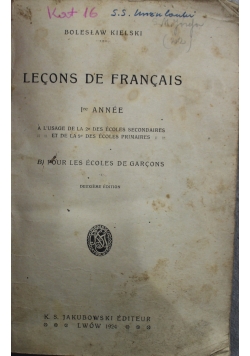 Lecons de Francais 1924 r