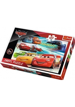 Puzzle 100 Bohaterowie wyścigu Cars TREFL