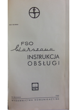 FSO Warszawa - instrukcja obsługi