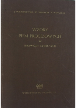 Wzory pism procesowych w sprawach cywilnych