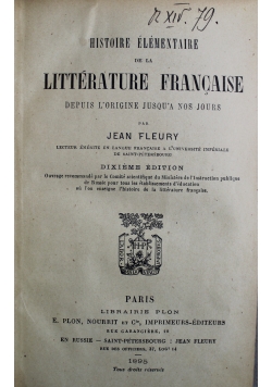 Litterature Francaise 1895 r.
