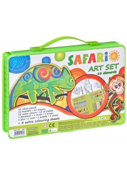 Zestaw artystyczny 68 elementów Safari