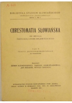 Chrestomatia Słowiańska, 1950 r.