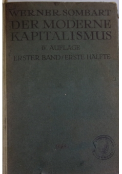Der Moderne Kapitalismus, 1921r.