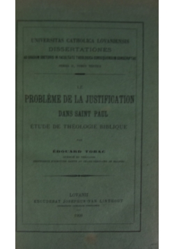 Le Probleme de la Justification 1908 r.