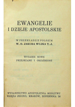 Ewangelie i dzieje apostolskie  1936 r.