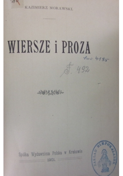 Wiersze i proza, 1901r.