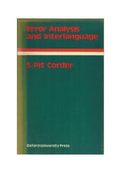 Error analysis and interlanguage