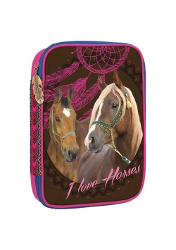 Piórnik jednokomorowy z wyposażeniem I Love Horses 16