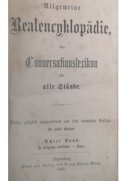 Allgemeine Realencyklopadie, oder conversationslexikon fur alle stande, 1870 r.