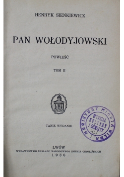 Pan Wołodyjowski Tom II 1936r