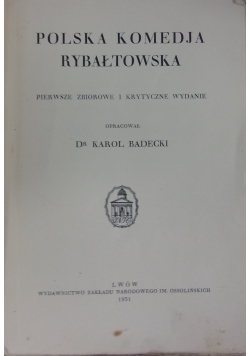 Polska komedja Rybałtowska, 1931r.