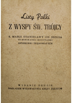 Listy Polski z wyspy św Trójcy 1927 r.