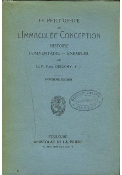 Le petit office de L'immaculée conception, 1912 r.