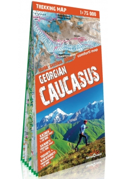 Kaukaz gruziński (Georgian Caucasus) laminowana mapa trekkingowa 1:75 000