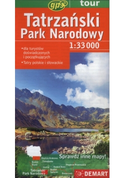 Tatrzański Park Narodowy mapa turystyczna 1:33 000