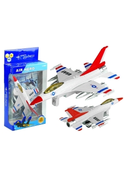Biały odrzutowiec USAF jeździ świeci gra 1:80
