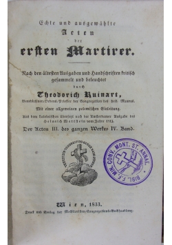 Ersten Martirer 1833 r