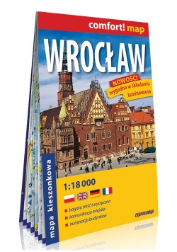 Wrocław kieszonkowy laminowany plan miasta 1:18 000