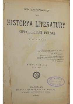 Historya Literatury,1908r.