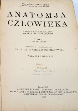 Anatomja człowieka, Tom II, 1921 r.