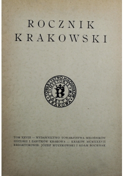 Rocznik Krakowski Tom 28