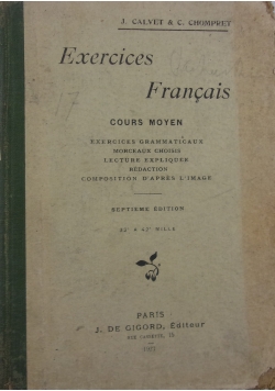 Exercices Francais, 1923 r.