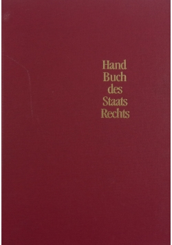 Handbuch des staats Rechts