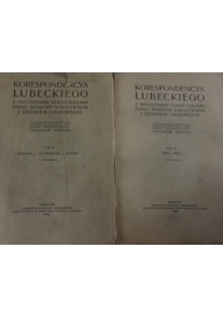 Korespondencja Lubeckiego Tom III-IV, 1909 r.