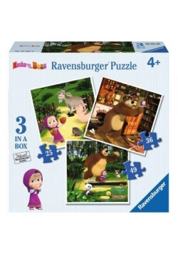 Puzzle 3w1 Masza i Niedźwiedź