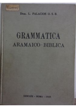 Grammatica-Aramaico -Biblica