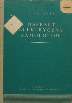 Osprzęt elektryczny samolotów
