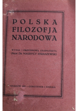 Polskie filozofja narodowa 1921 r.