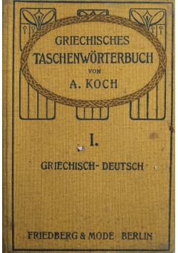 Griechisches Taschenwörterbuch 1881 r.