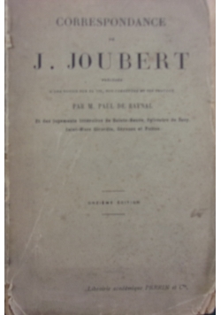 Correspondance de J. Joubert, 1924r.