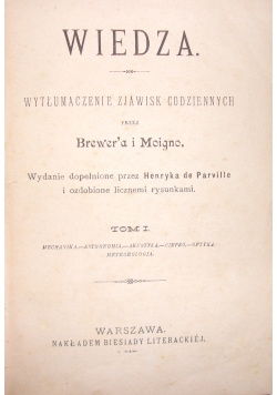 Wiedza.Wytłumaczenie zjawisk codziennych, 1890 r.