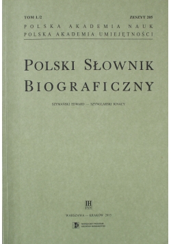 Polski Słownik Biograficzny Zeszyt 205