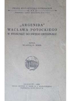 Argenida Wacława Potockiego, 1929 r.
