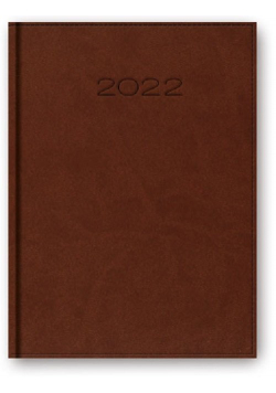 Kalendarz 2022 B5 dzienny oprawa vivella brąz