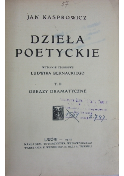 Kasprowicz Dzieła Poetyckie, 1912r.