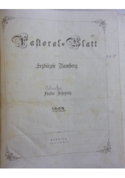 Pastoral=Blatt,1862r.
