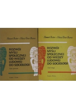 Rozwój myśli społecznej od wiedzy ludowej do socjologii, zestaw dwóch książek