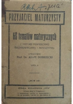 60 tematów maturycznych, 1930r.