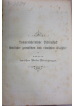 Griechischen und römischen KlassikerBd. 109, 1865 r. / Sertus Aurelius Dictor, 1866 r.