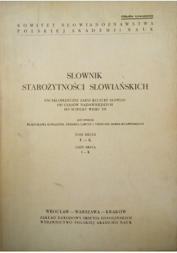 Słownik starożytności słowiańskich Tom II część 2