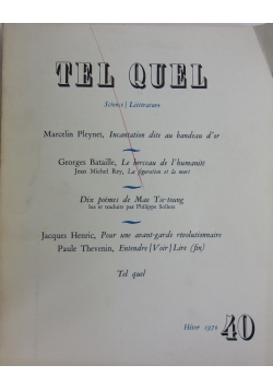 Tel Quel - Science/Literature