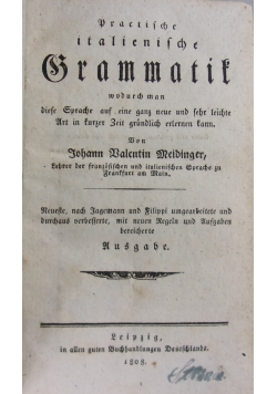 Meidingers Italienische Grammatik, 1808 r.
